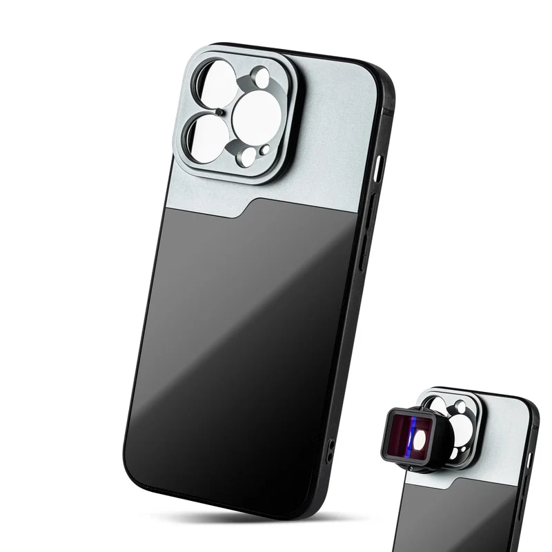 MOJOGEAR 17mm lens case for iPhone 13 and 14 - Black/Grey