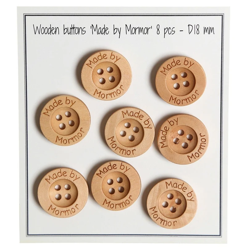 Träknappar - Made by Mormor - 18 mm