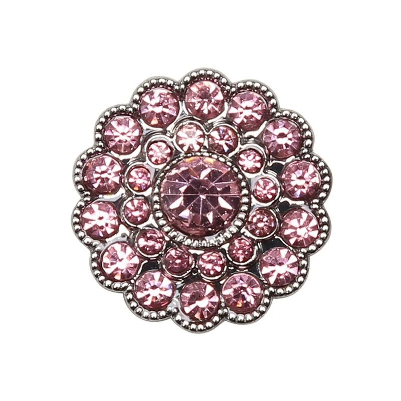 Bling Knappar - Små Stenar - Pink - 4 st.
