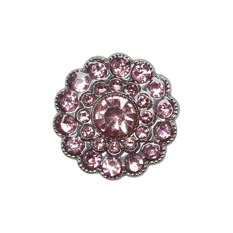 Bling Knappar - Små Stenar - Pink - 4 st.