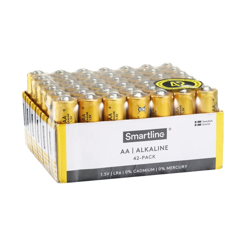 Alkaliska AA-Batterier - LR06 (42-PACK)