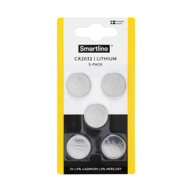 Litium Knappcellsbatterier CR2032 (5-PACK)