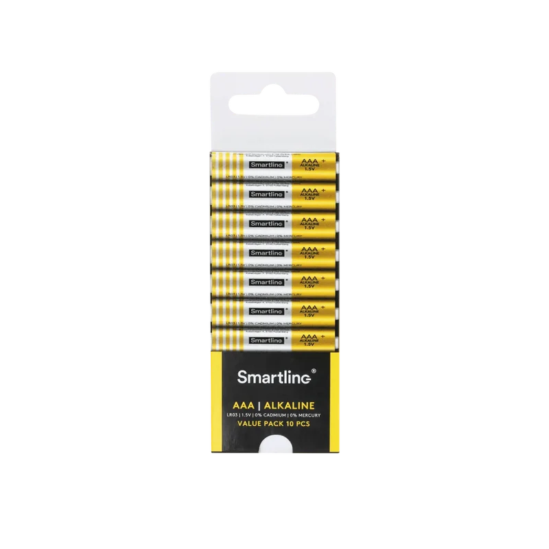 Alkaliska AAA-batterier (10-PACK)