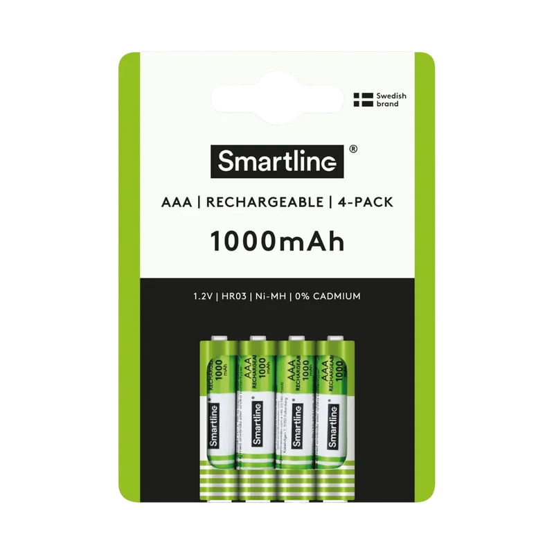 Uppladdningsbara AAA-batterier (4-PACK)