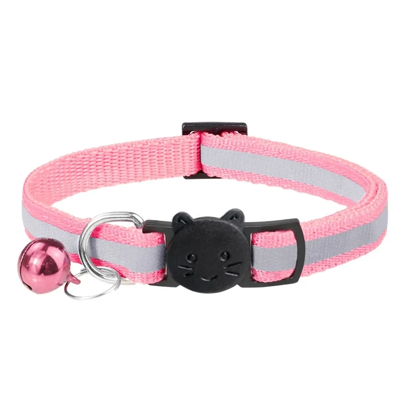 Katthalsband med AirTag-fodral och bjällra - Rosa