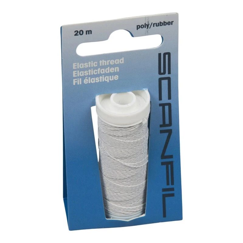 Scanfil Elastisk tråd - Vit - 20 m