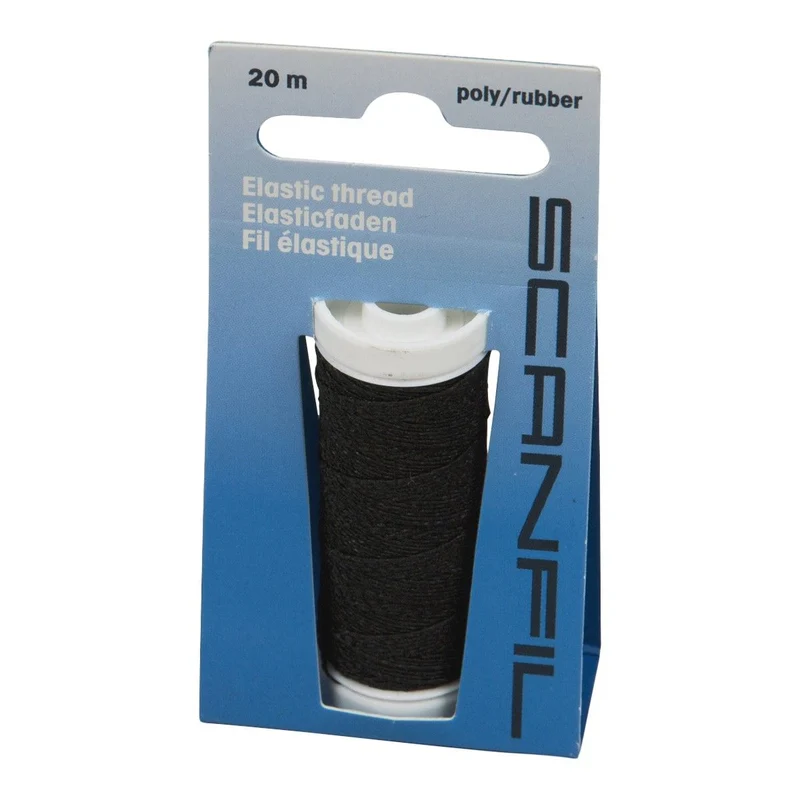 Scanfil Elastisk tråd - Svart - 20 m