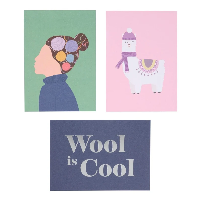 Vykort - 6 st. - Wool Is Cool
