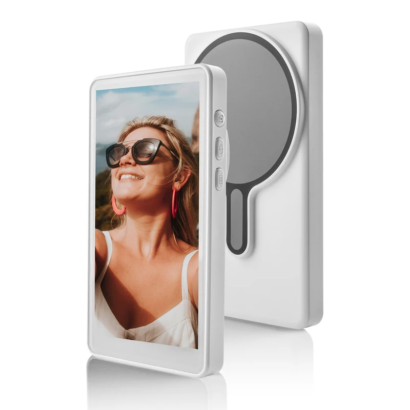 MOJOGEAR VS3 Selfie Vlog Monitor Wireless + Wired - White