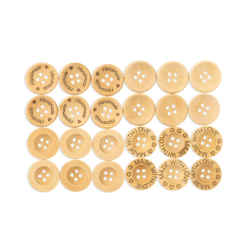 Träknappar – 21 mm