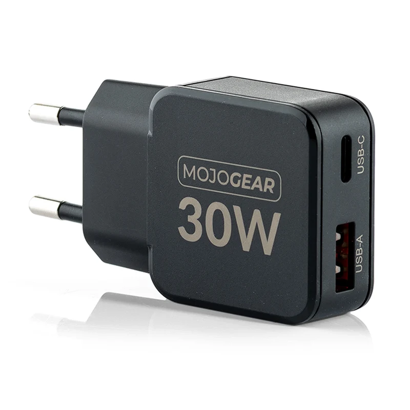 MOJOGEAR CHARGE+ Mini 30W USB-C Charger with 2 USB/USB-C Ports