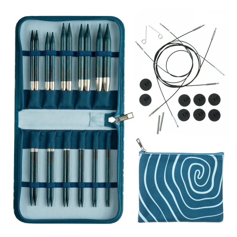 Betula Set med utbytbara ändstickor Deluxe - Cerulean