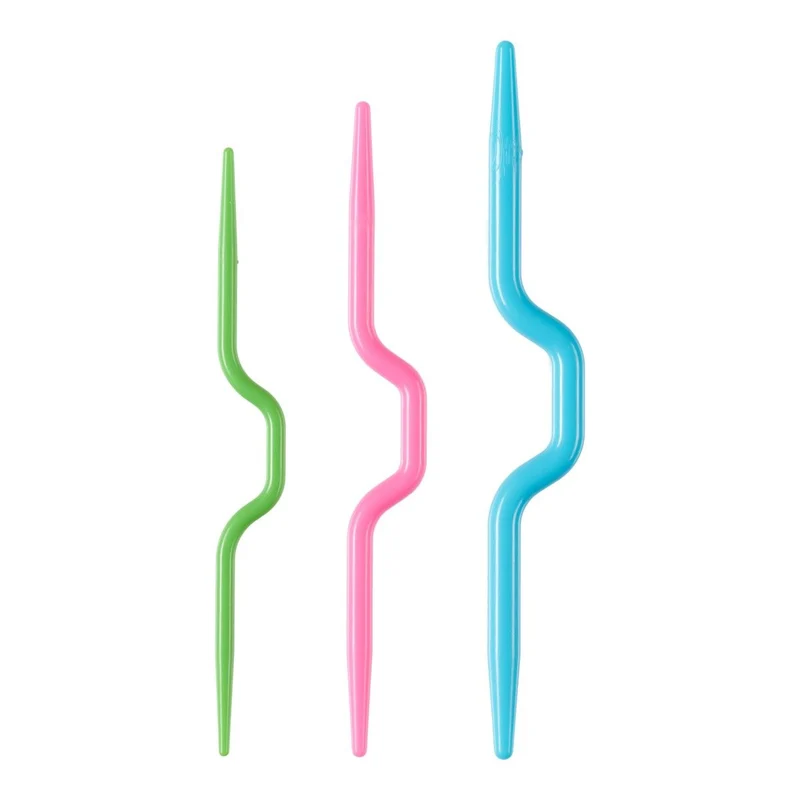 Flätstickor/hjälpstickor - med böj