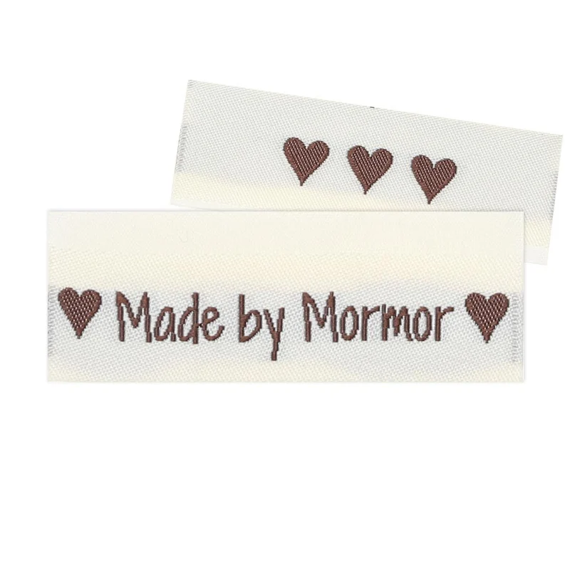 10 Labels - Made by Mormor - 5 cm - Sandfärgad