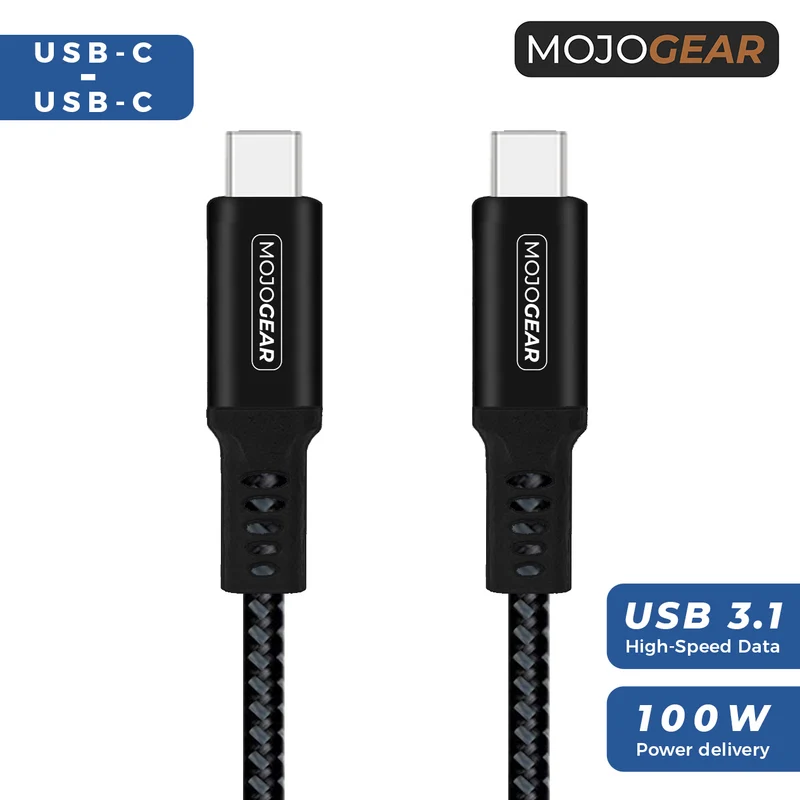 MOJOGEAR USB-C to USB-C cable 100W USB 3.1 Extra Strong