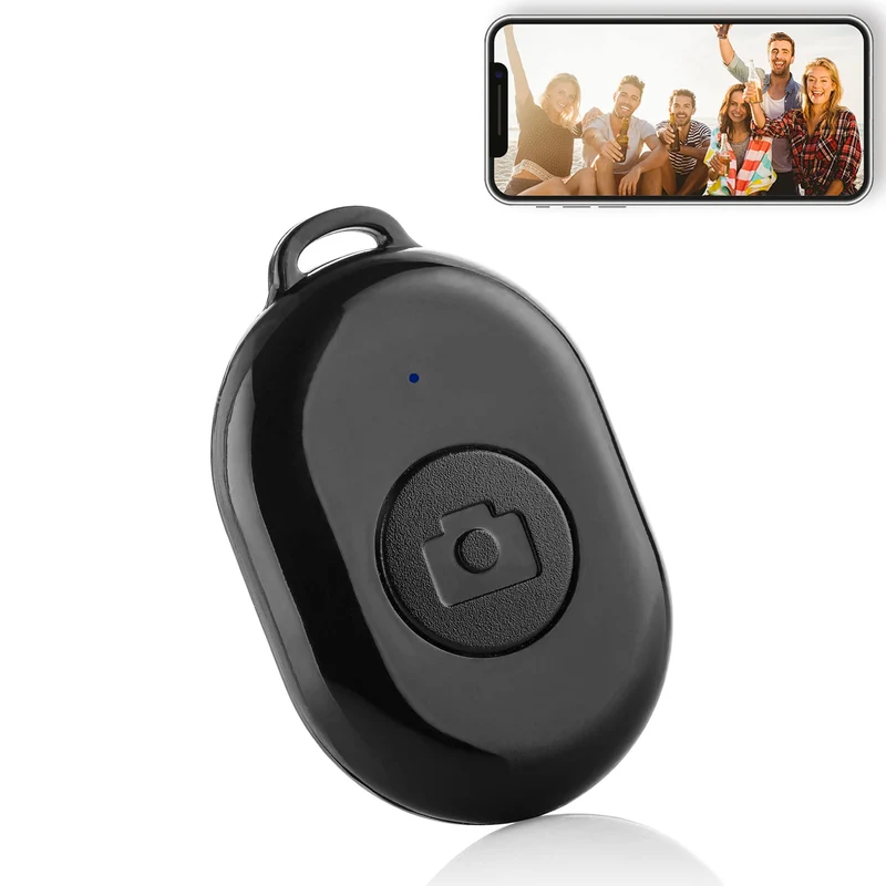Bluetooth remote shutter control for smartphone camera - compact - various colors