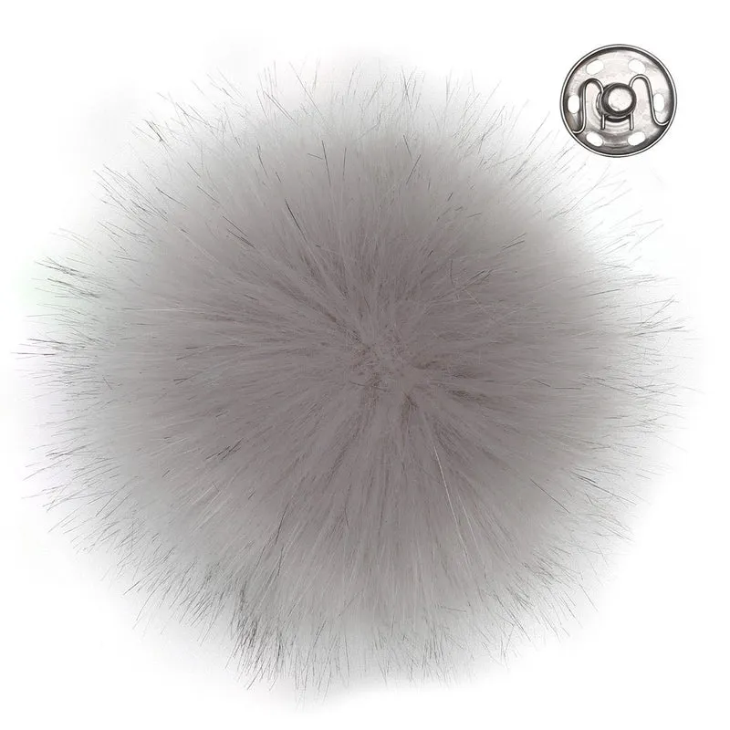 Pompom, Grå, large/13 cm