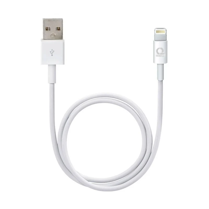 USB A till Lightning Kabel 2M - Vit