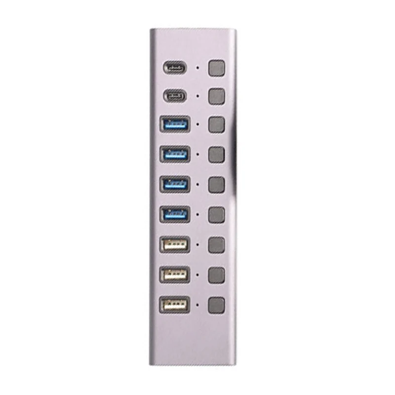 USB Multiadapter med 9st USB-A och USB-C uttag 60W