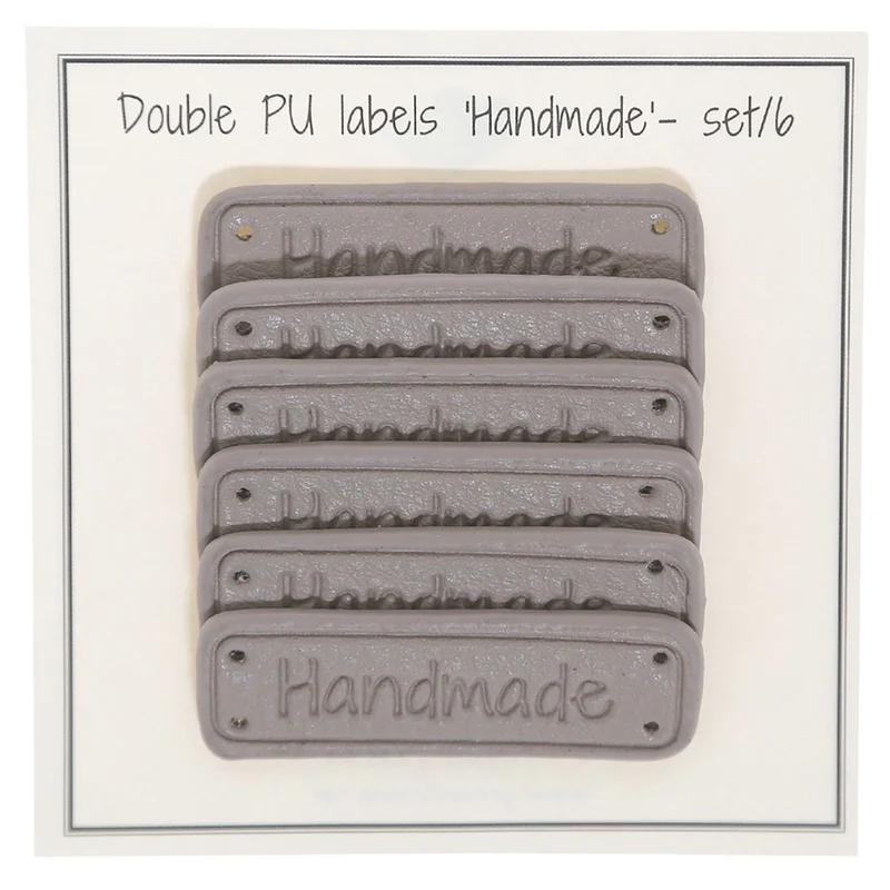PU Läder märke "Handmade" 5 x 1,5 cm