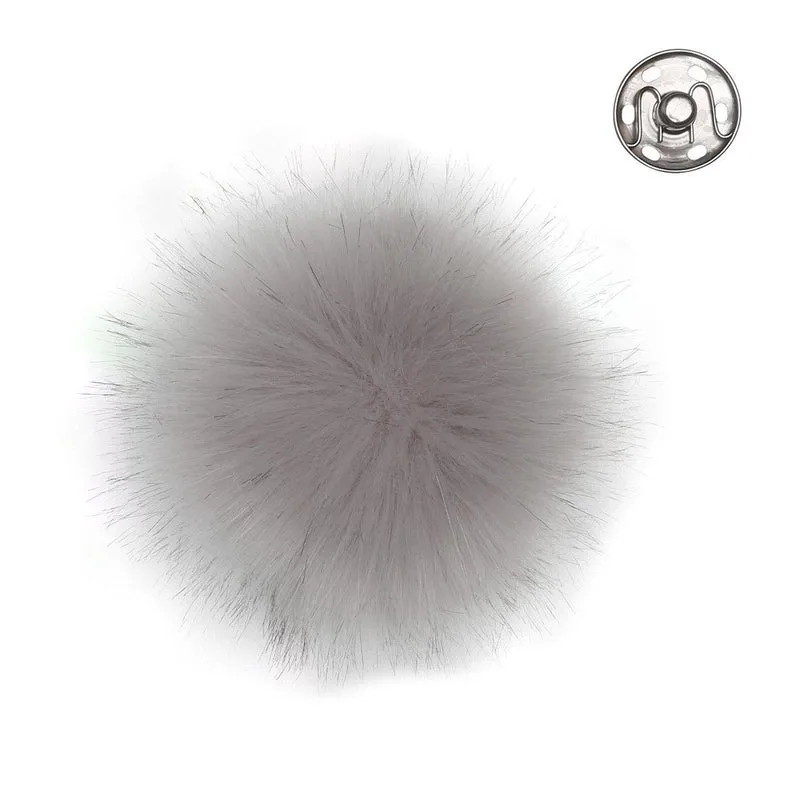 Pompom, Grå, small/10 cm