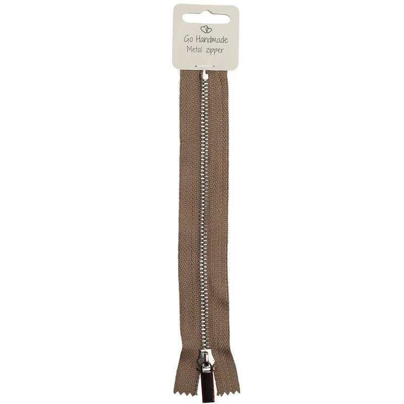 Dragkedja Metall - Beige