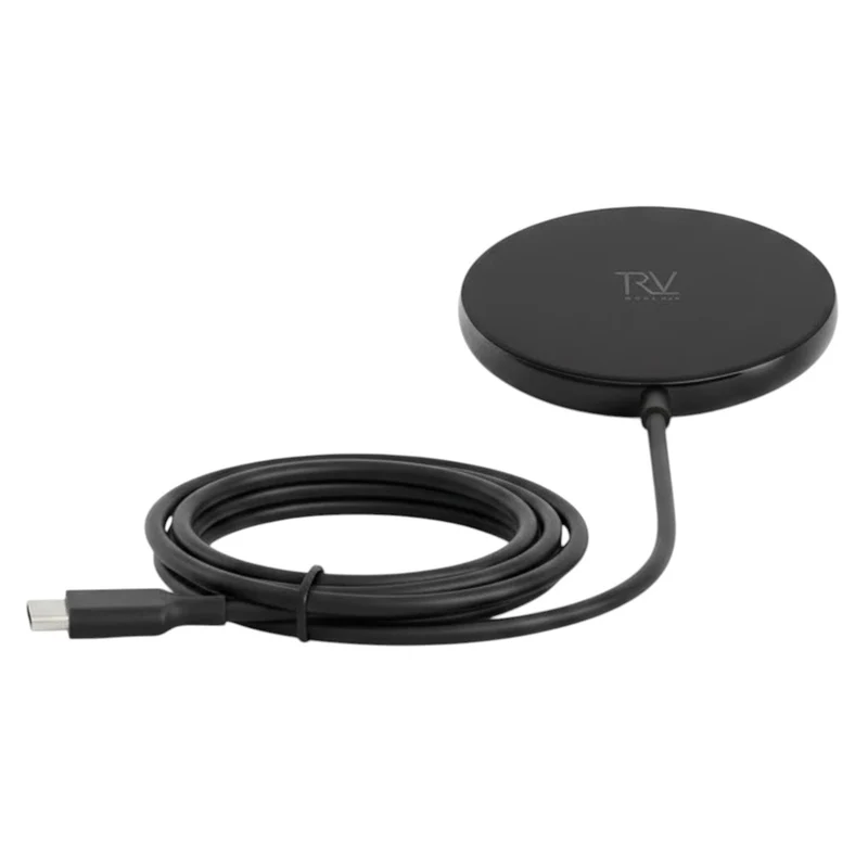 Rvelon Trådlös MagSafe Laddare med Stativ Qi2 15W USB-C - Svart