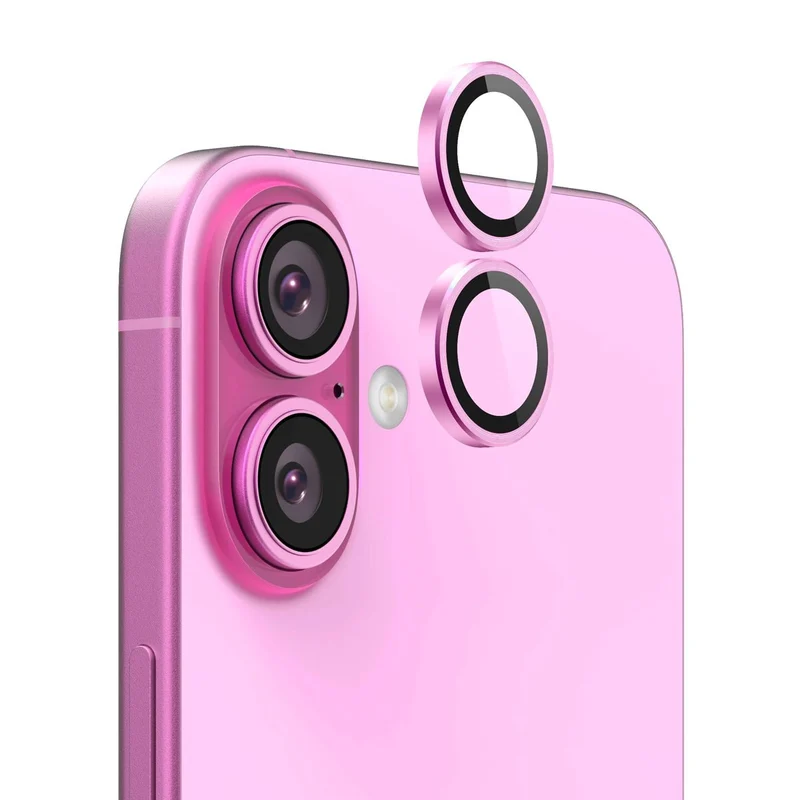 iPhone 16 och 16 Plus Kameralins med metallram - Lila