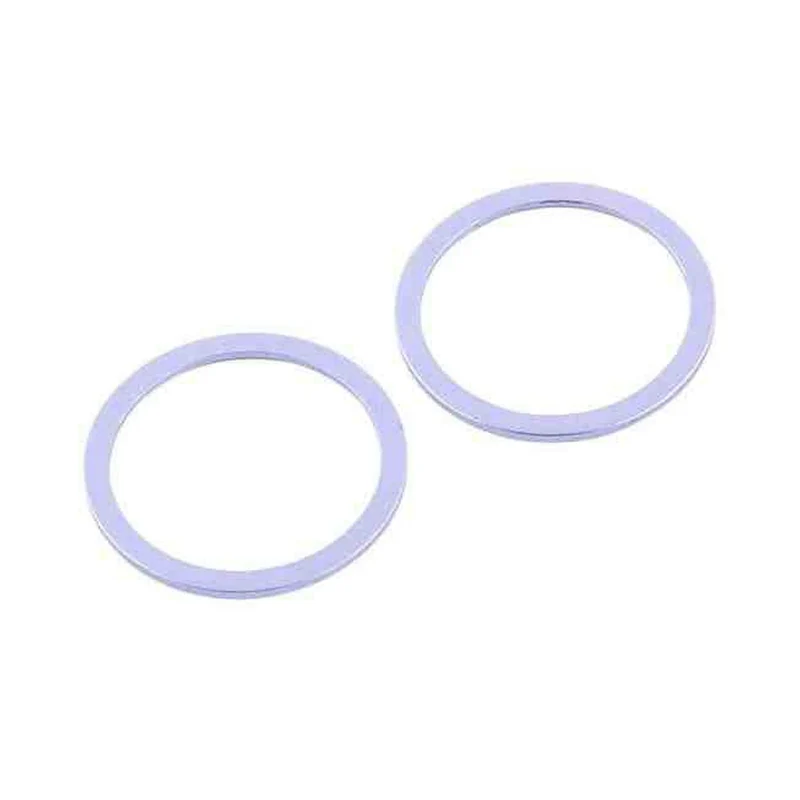 iPhone 12 Linsskydd med Metallram - Lila 2-pack