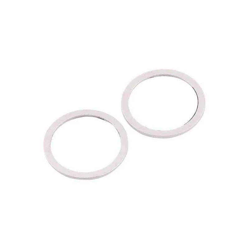 iPhone 12 Mini Linsskydd med Metallram - Vit 2-pack