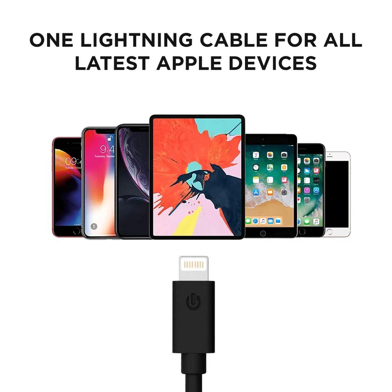G-SP Laddkabel Lightning MFi 3 meter - Svart
