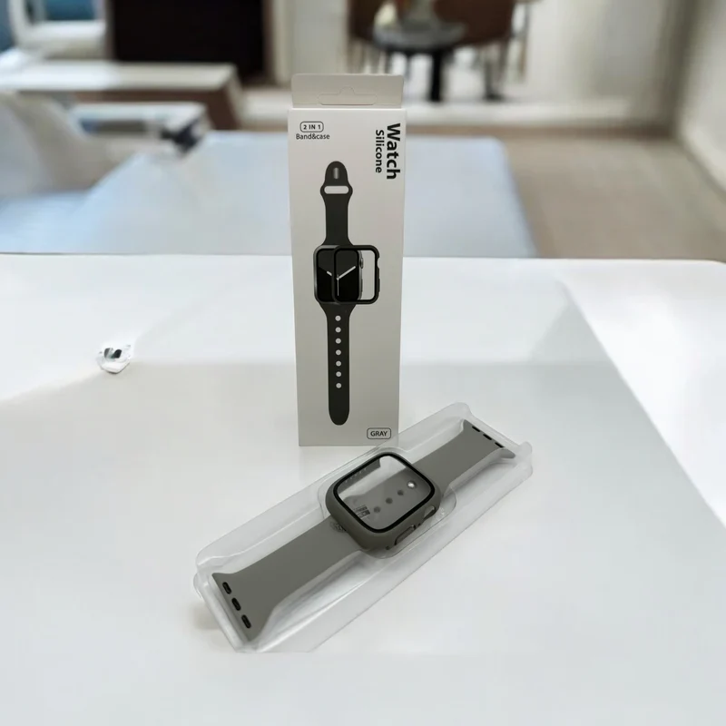 Watch Silicon 2 IN 1 Band&Case For Apple Watch (38m/gray)