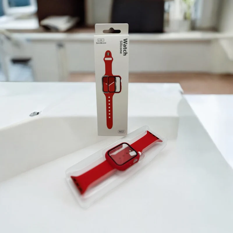 Watch Silicon 2 IN 1 Band&Case For Apple Watch (49m/Red)