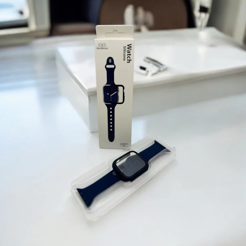 Watch Silicon 2 IN 1 Band&Case For Apple Watch (44m/blue)