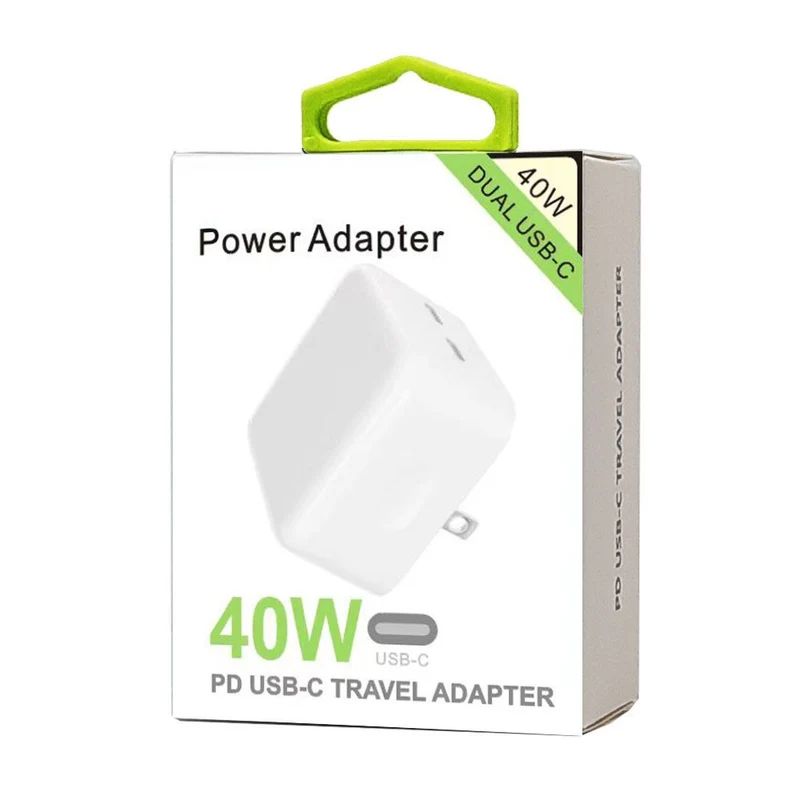 Dual 40W Fast Charging Type C Power Adatpor