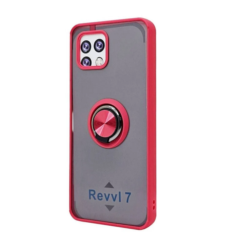 TPU Case w/ Magnetic Ring for Revvl 7 5G (red)