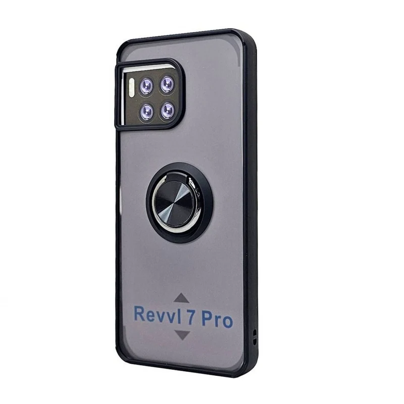 TPU Case w/ Magnetic Ring for Revvl 7 Pro 5G (black)