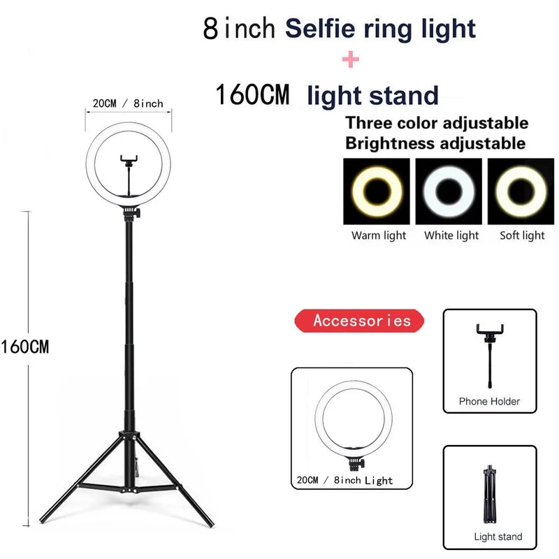 Dimmable Light Selfie LED Ring Light USB Ring Lamp