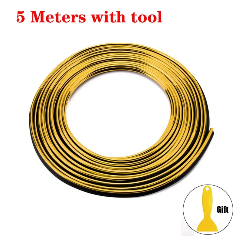 Universal Car Moulding Decoration Flexible Strips 5M/1M