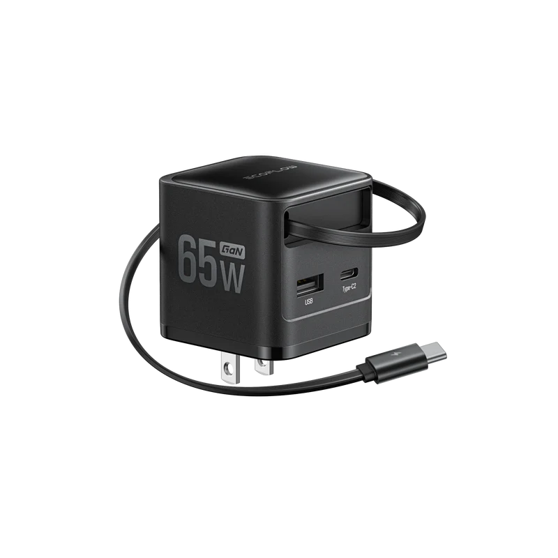 EcoFlow RAPID Charger (65W, Retractable Cable, GaN)