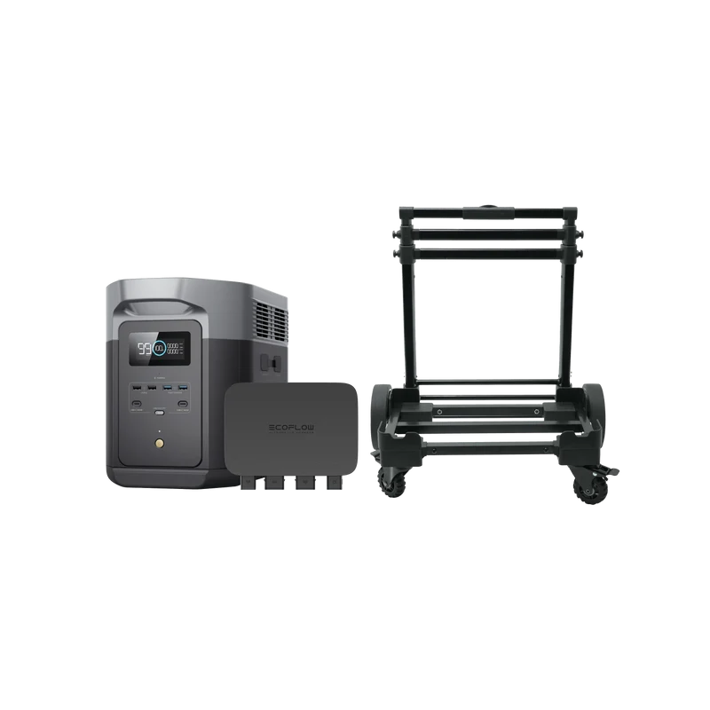EcoFlow DELTA 2 MAX + 800W Alternator Charger + Hand Truck