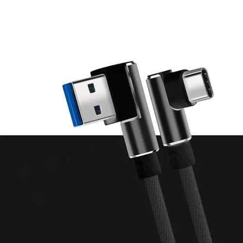 Bakeey Dual 90 Degree Angle Type C Fast Charging Data Cable 1M For Oneplus 5t Xiaomi 6 Mi A1 S9