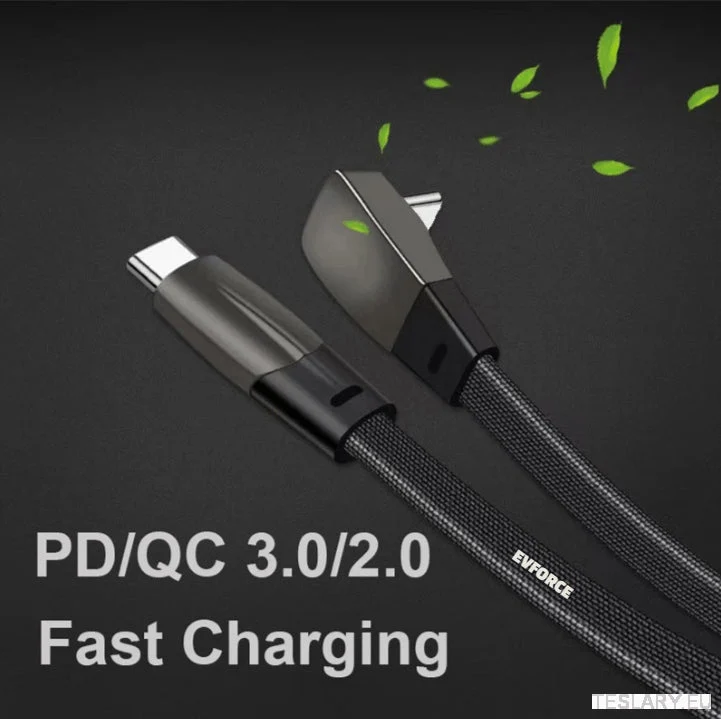 USB C TILL USB C Knäböjd snabbladdningskabel för Tesla / BYD / EV snabbladdning TESLA Y/3/S/X/3+