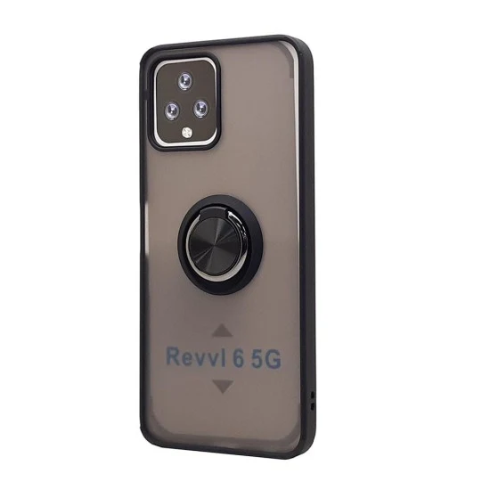 TPU Case w/ Magnetic Ring for Revvl 6 5G / Celero 5G (black)