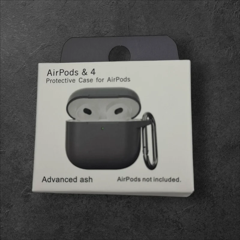 AirPods & 4 New Silicone Case(Advanced ash)