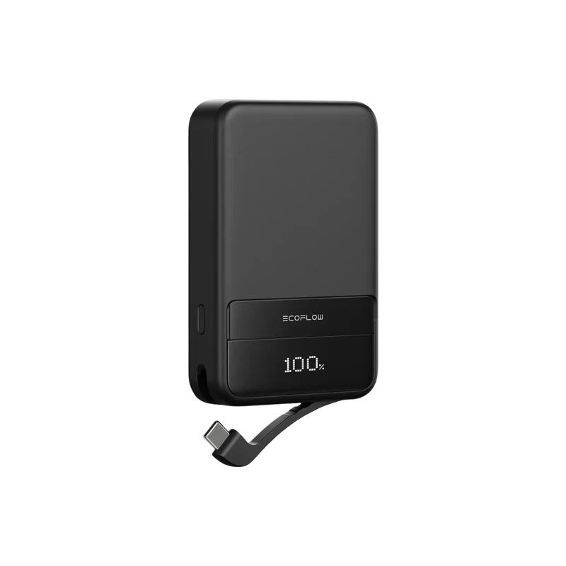EcoFlow RAPID Mag (10000 mAh, 65 W, Qi2) – Inbyggd USB-C-kabel – Magnetisk Powerbank