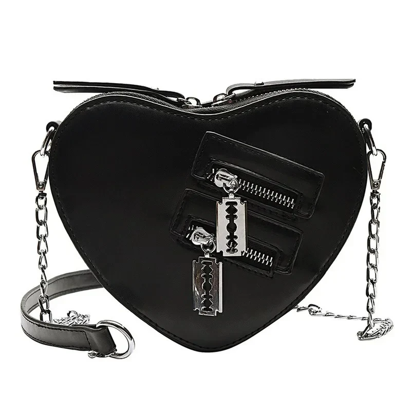 Heart-Shaped Chain Shoulder Bag