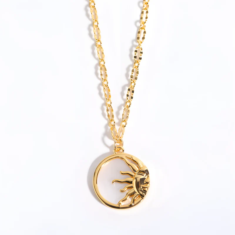 Sun and Moon Pendant Necklace