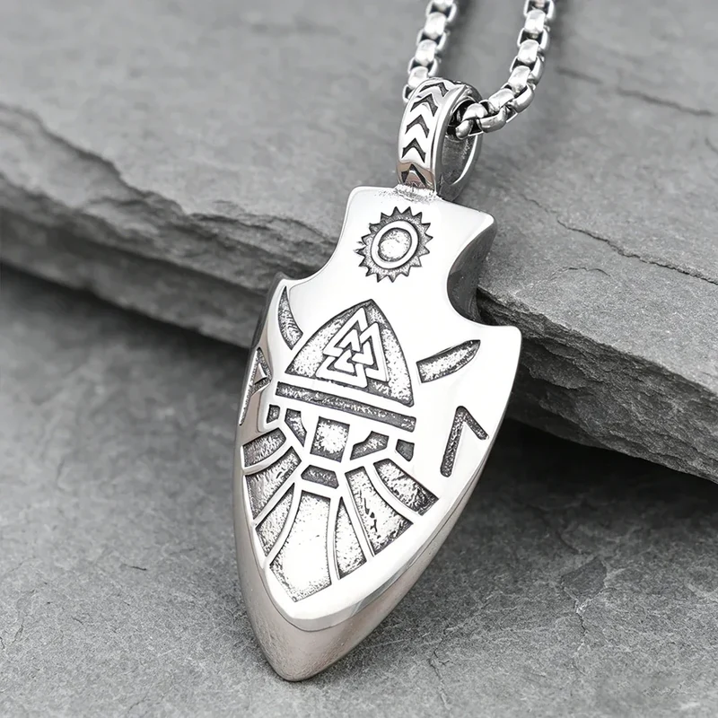Double-Sided Viking Arrow Pendant