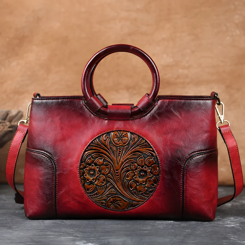 Embossed Crossbody Handbag